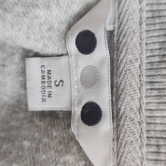 Three Dots Gray Pullover Sweatshirt Small Gray Sweatshirt Quarter-zip Pullover - Picture 6 of 9